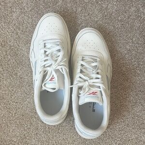 Reebok Classic White Sneakers with Red Accents